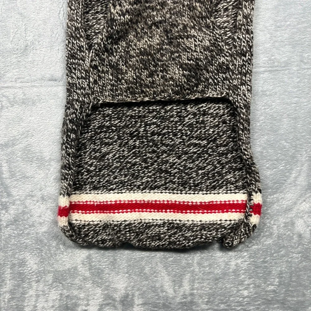 Handmade Sock Monkey Dog Sweater‎ Pet Gray Marled Shawl Collar Knit Size Large